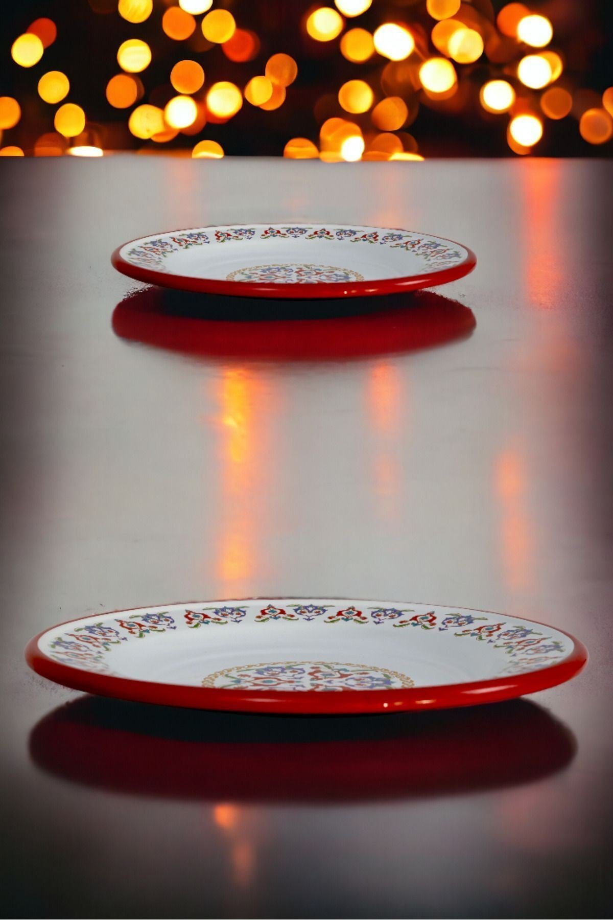30 No 30 Cm Emaye Yemek Tabağı Tabak Servis Yemek Kamp Piknik