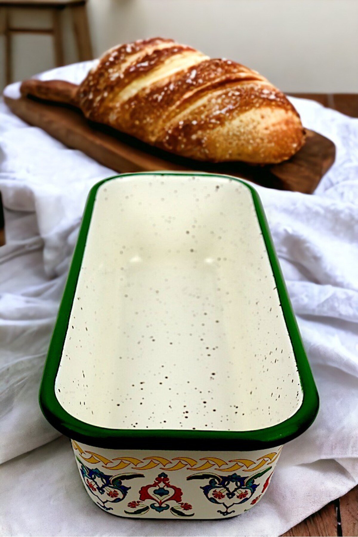 30/13 Emaye Baton Kek Ekmek Kalıbı 1,7Lt Fırın, Pişirme, Pasta, Çeyiz,