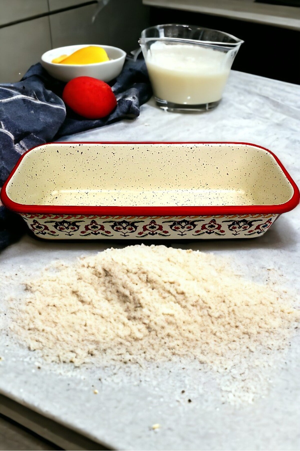 30/13 Emaye Baton Kek Ekmek Kalıbı 1,7Lt Fırın, Pişirme, Pasta, Çeyiz,