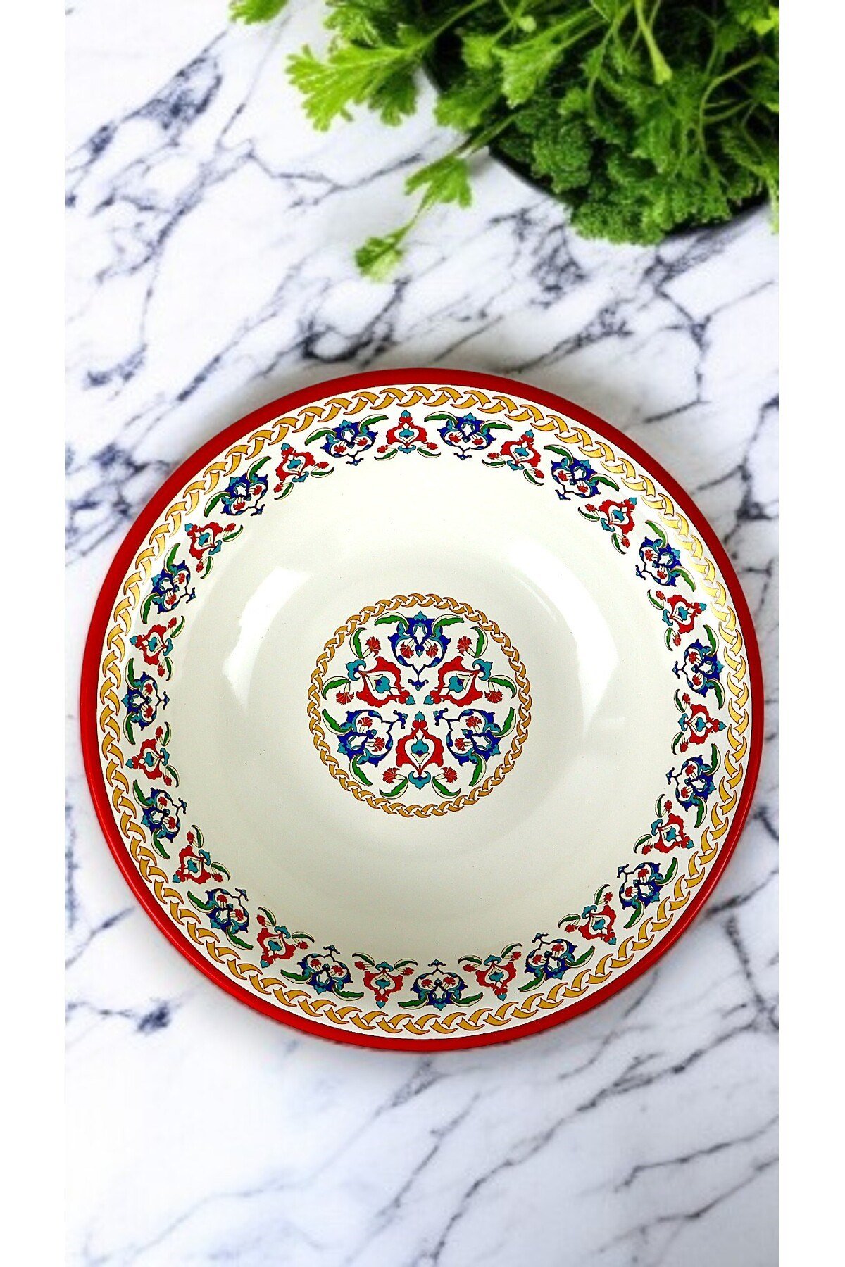 32 Cm 3.5Litre Emaye Leğen Çırpma ve Karıştırma Kabı, Hamur Leğeni. Meyvelik. Çeyiz. Büyük Kase