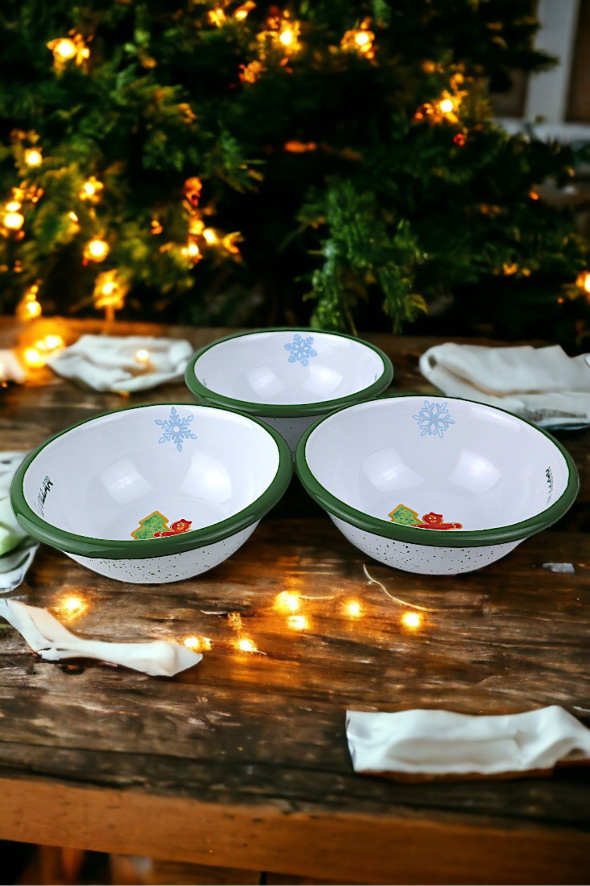 3lü13 No Emaye Kase,  Tabak, Çeyiz, Çukur Tabak, Çorba Kase, Mama Tabağı, Yılbaşı, Hediye 13 Cm