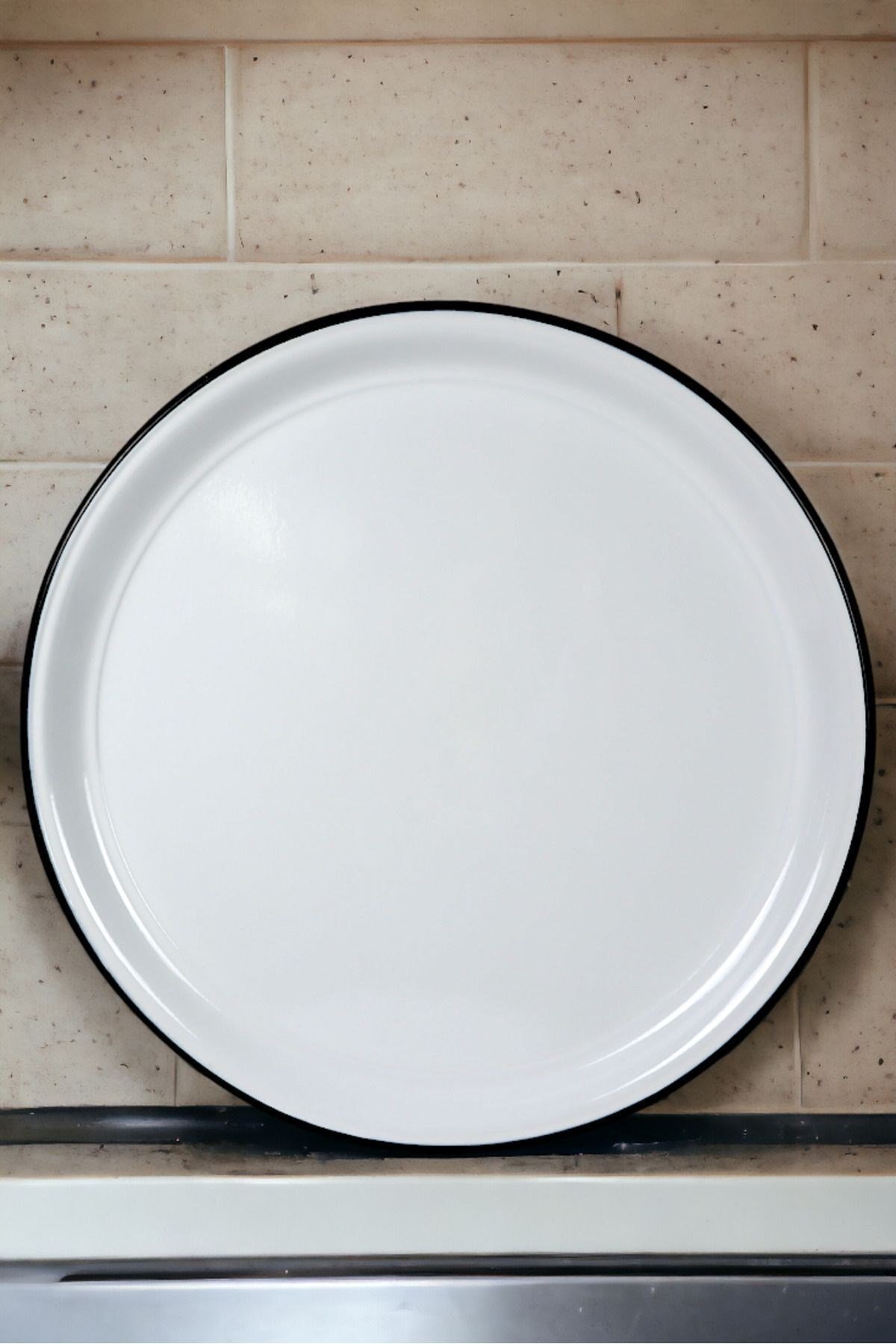 60no Emaye Sini Sofra, Yemek Sunum Tepsi, Yer Sofrası Çinko ~58 Cm