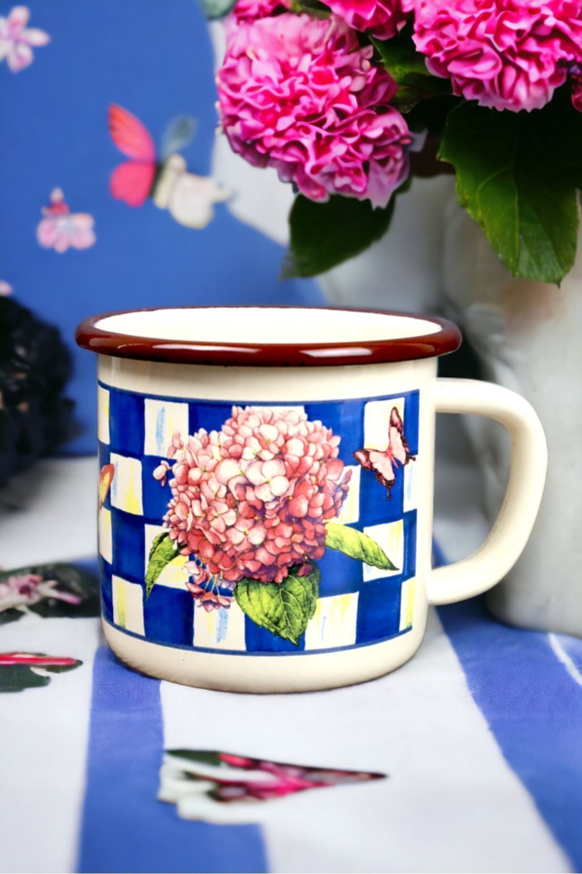 Emaye Kupa Bardak Camp Kamp Mug Fincan Kahve
