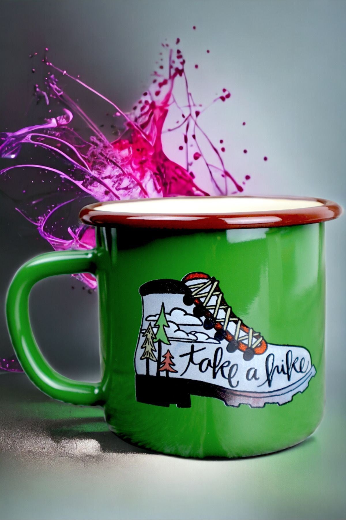 Emaye Kupa Bardak Camp Kamp Mug Fincan Kahve