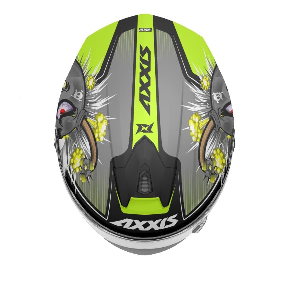 AXXIS DRAKEN S BOMBS A2 MAT GRİ KASK
