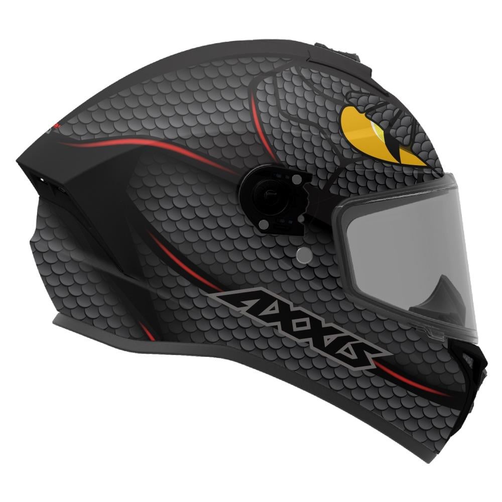 AXXIS DRAKEN S NAHESA MAT GRİ KIRMIZI KASK