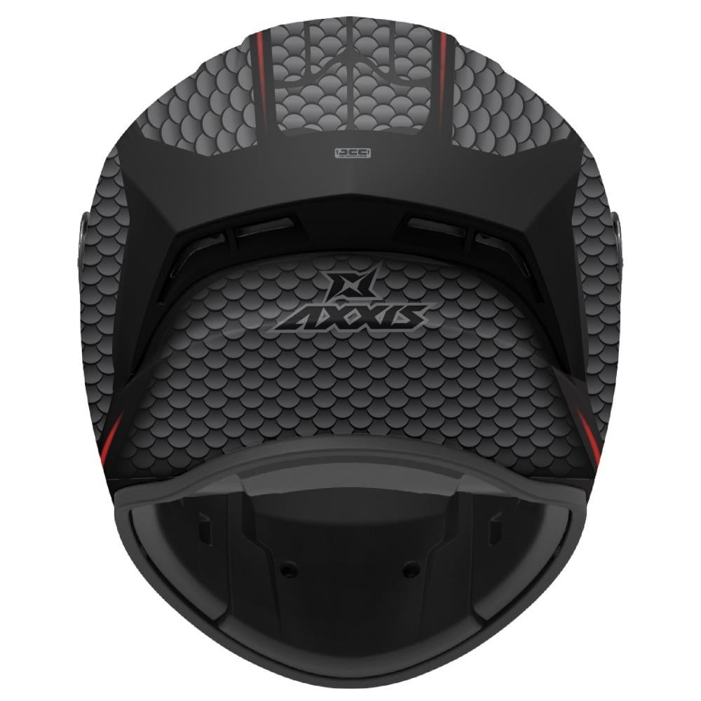 AXXIS DRAKEN S NAHESA MAT GRİ KIRMIZI KASK