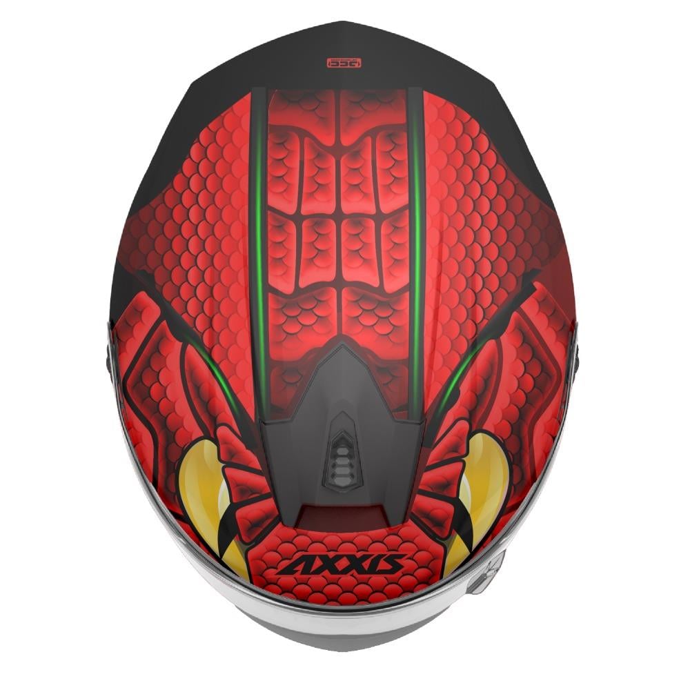 AXXIS DRAKEN S NAHESA MAT GRİ KIRMIZI KASK