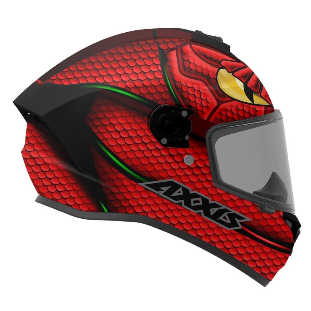 AXXIS DRAKEN S NAHESA MAT GRİ KIRMIZI KASK
