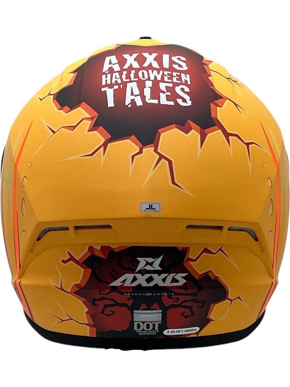 AXXIS DRAKEN S PUMPKIN C3 MAT TURUNCU KASK