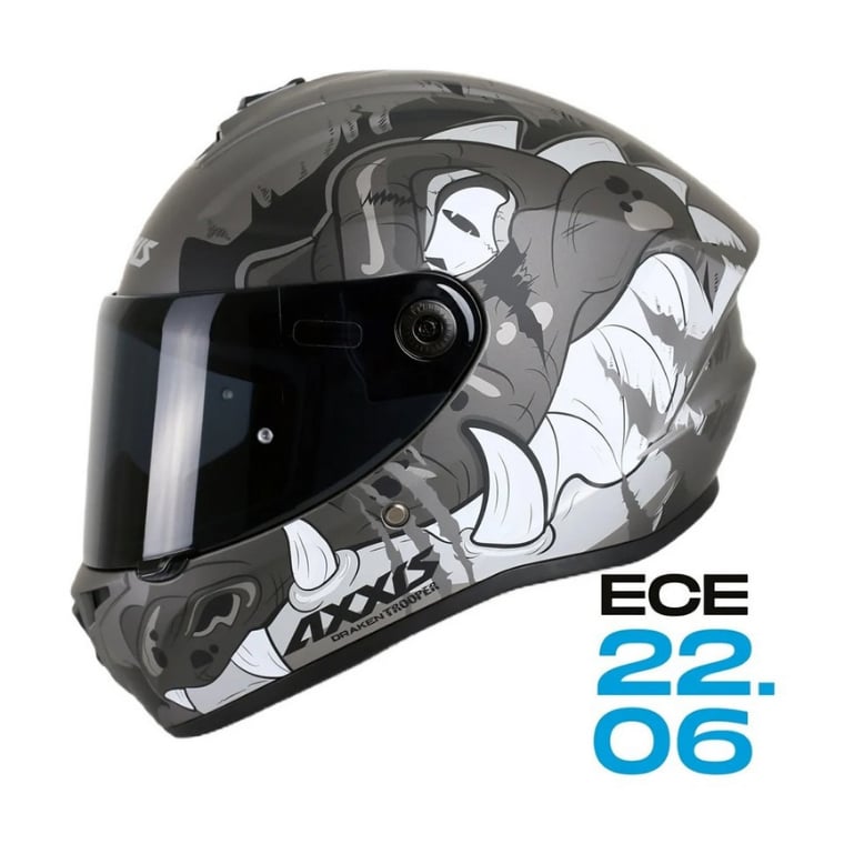 AXXIS DRAKEN S TROOPER D2 MAT GRİ KASK