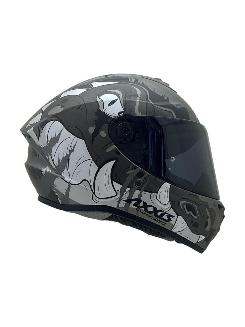 AXXIS DRAKEN S TROOPER D2 MAT GRİ KASK