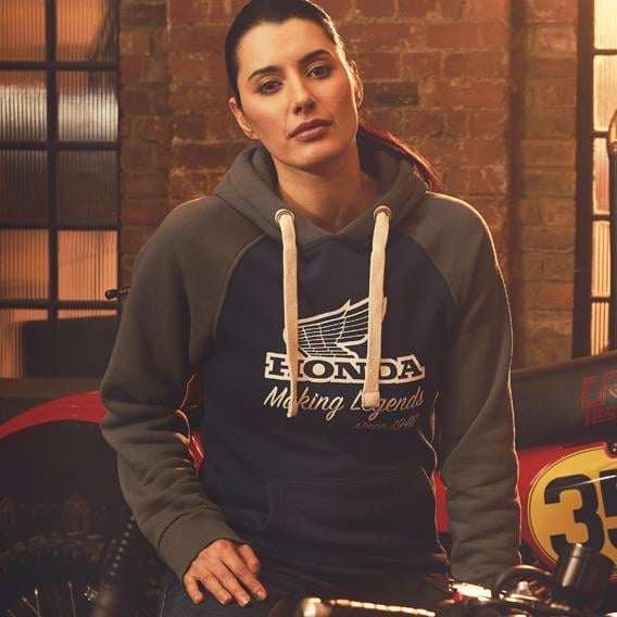 HONDA KAPÜŞONLU LACİVERT-GRİ SWEATSHIRT