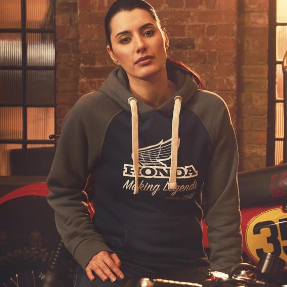HONDA KAPÜŞONLU LACİVERT-GRİ SWEATSHIRT