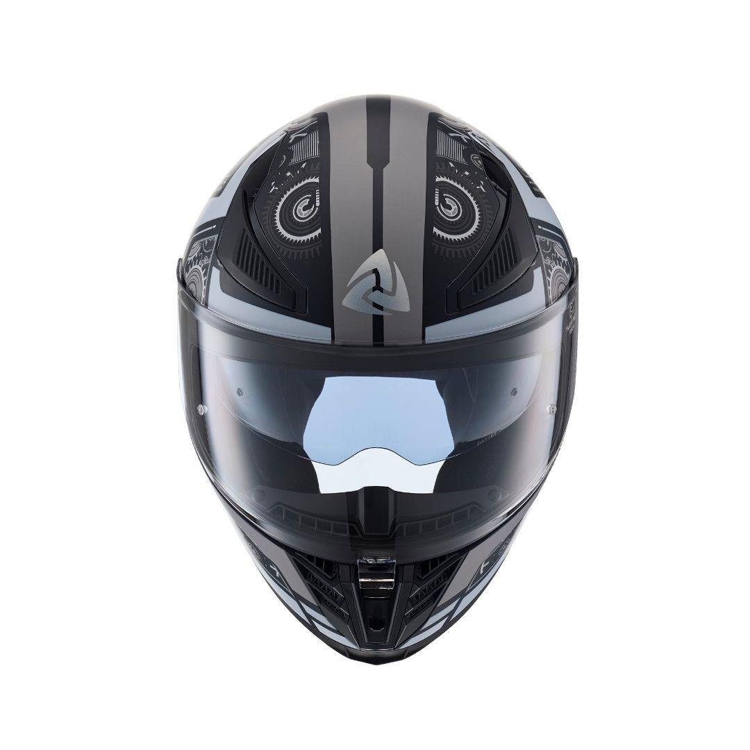 NUKRO MATT COMBAT GRAY BLACK KASK