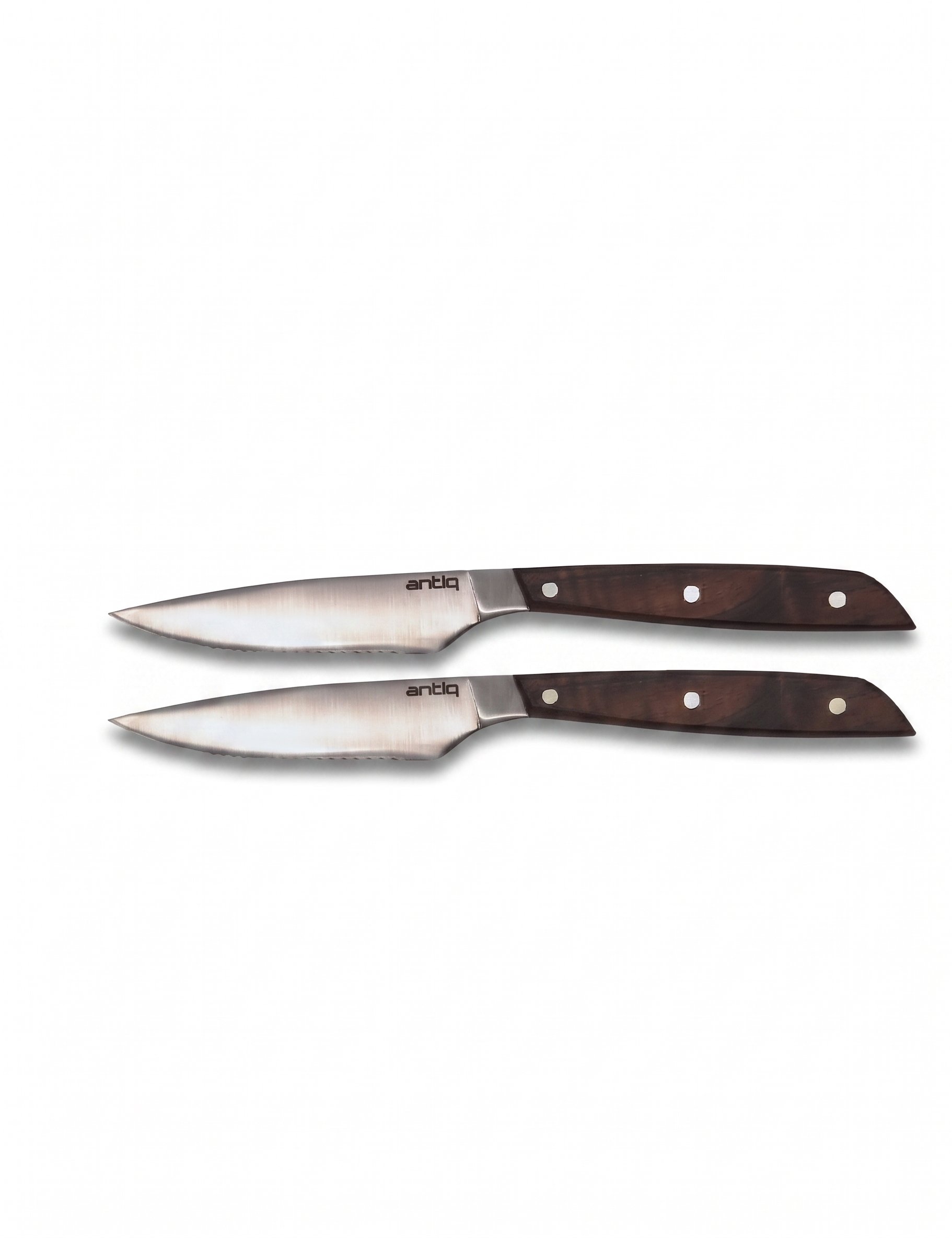 Antiq Ares Steak Bıçağı 2'li Set - Ceviz Sap 12 cm