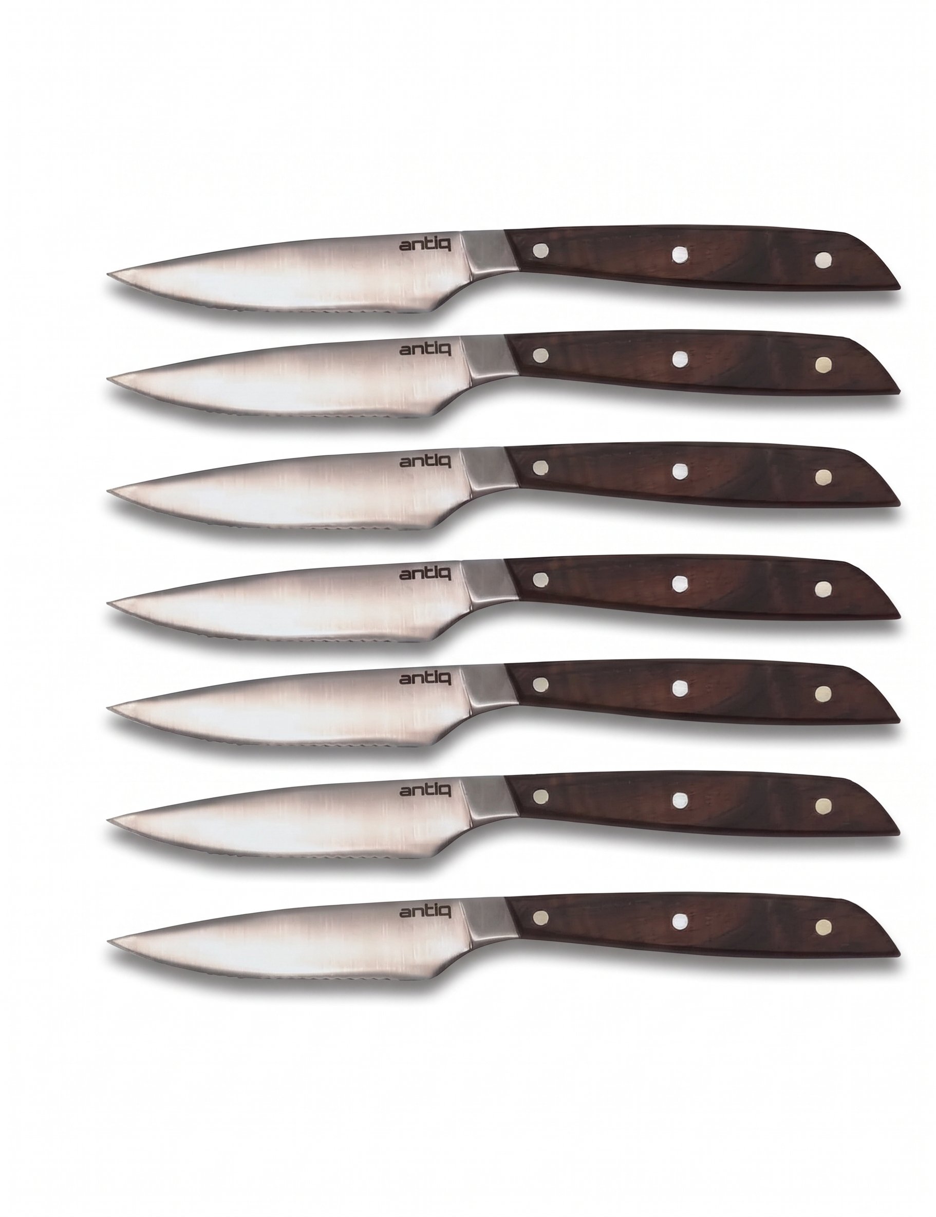 Antiq Ares Steak Bıçağı 6'lı Set - Ceviz Sap 12 cm