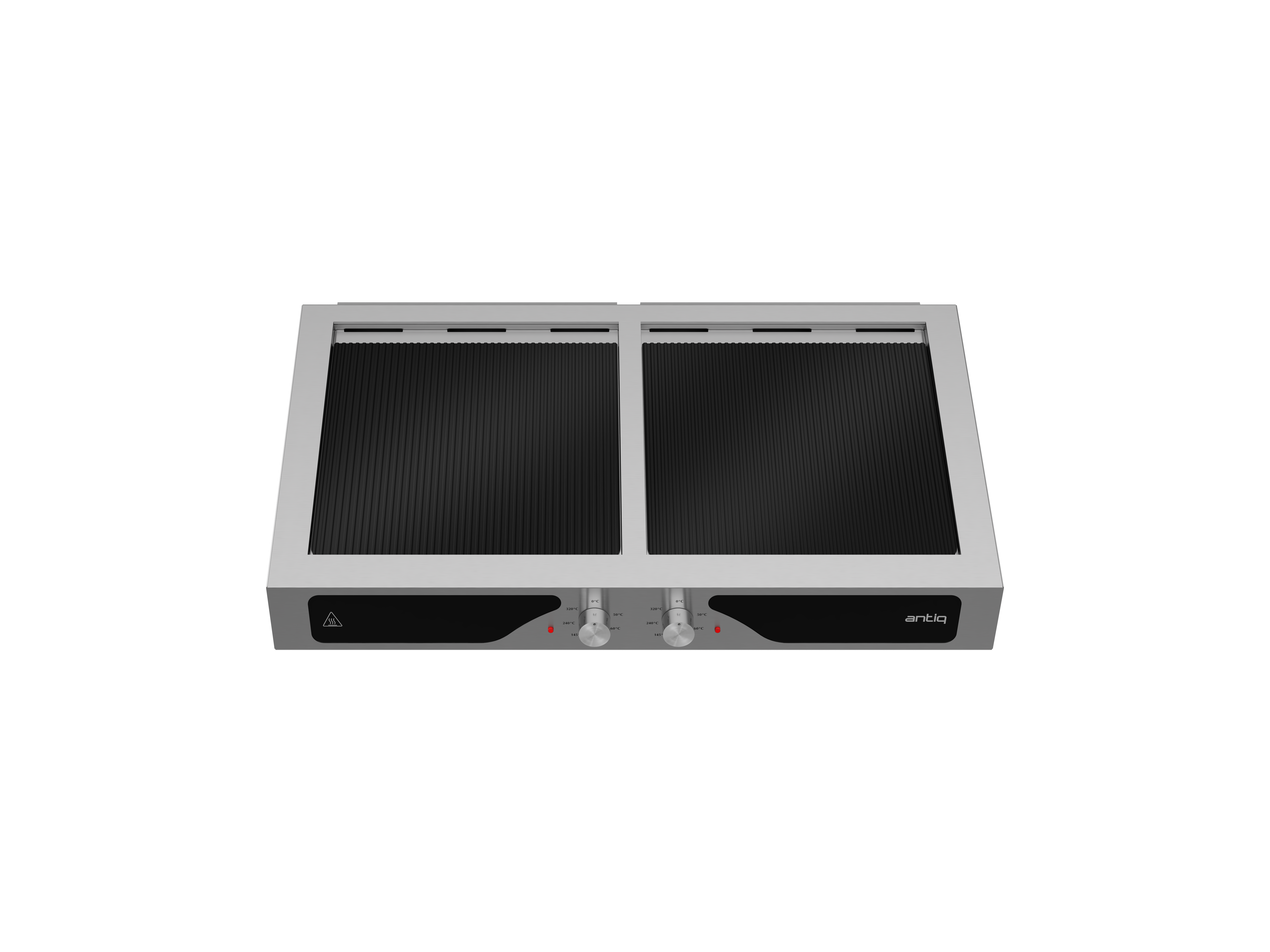 Antiq Aura Çiftli Tezgah Üstü Elektrikli Cam Barbekü - Grill+Grill Cam 78 cm