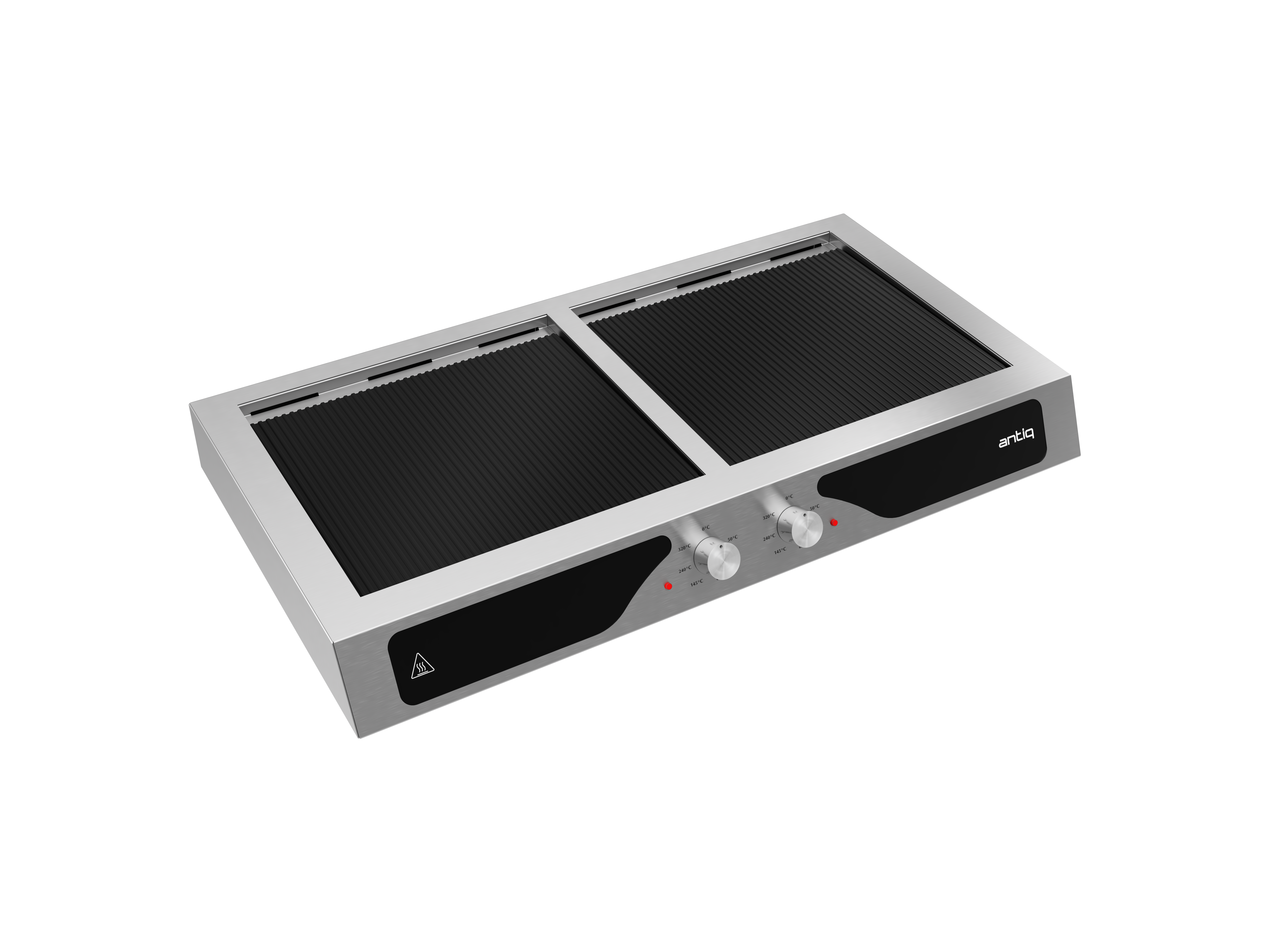 Antiq Aura Çiftli Tezgah Üstü Elektrikli Cam Barbekü - Grill+Grill Cam 78 cm