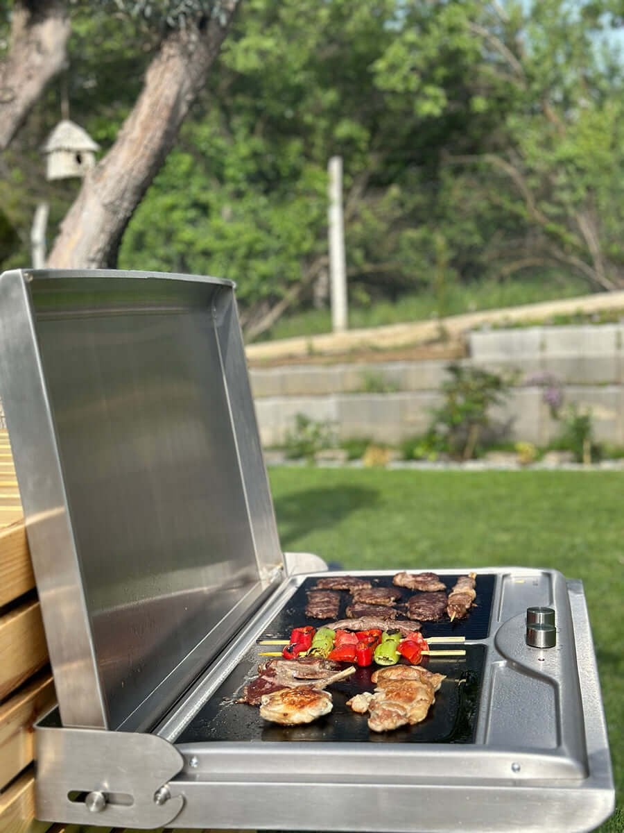 Antiq Savor Çiftli Elektrikli Cam Barbekü - Düz+Düz Cam 76,5 cm