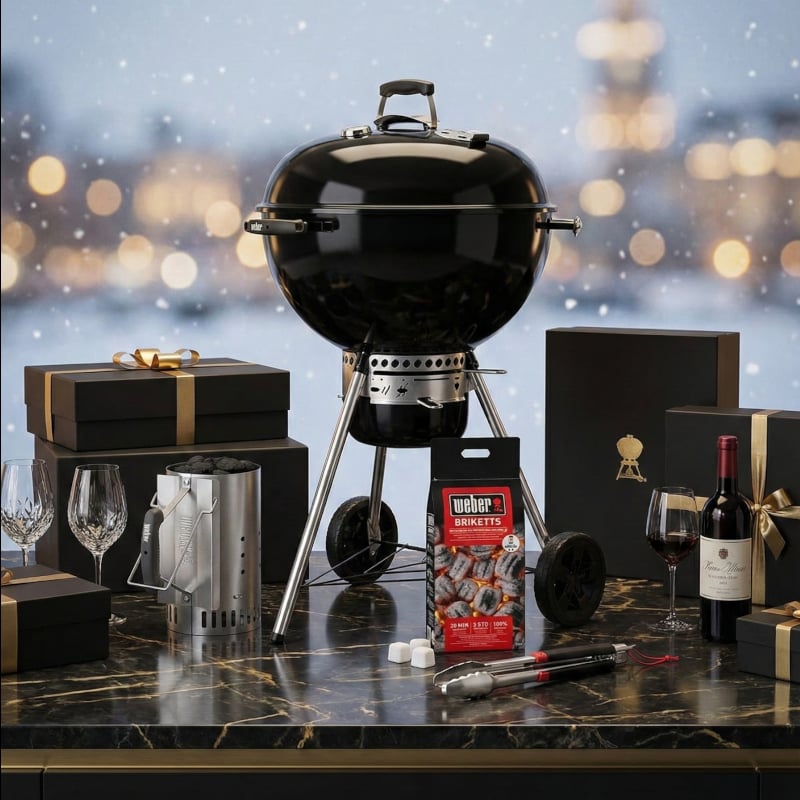 Master Şef Yılbaşı Ziyafet Seti: Weber Master-Touch GBS 57 cm Kömürlü Barbekü (Tutuşturucu ve Maşa Dahil)