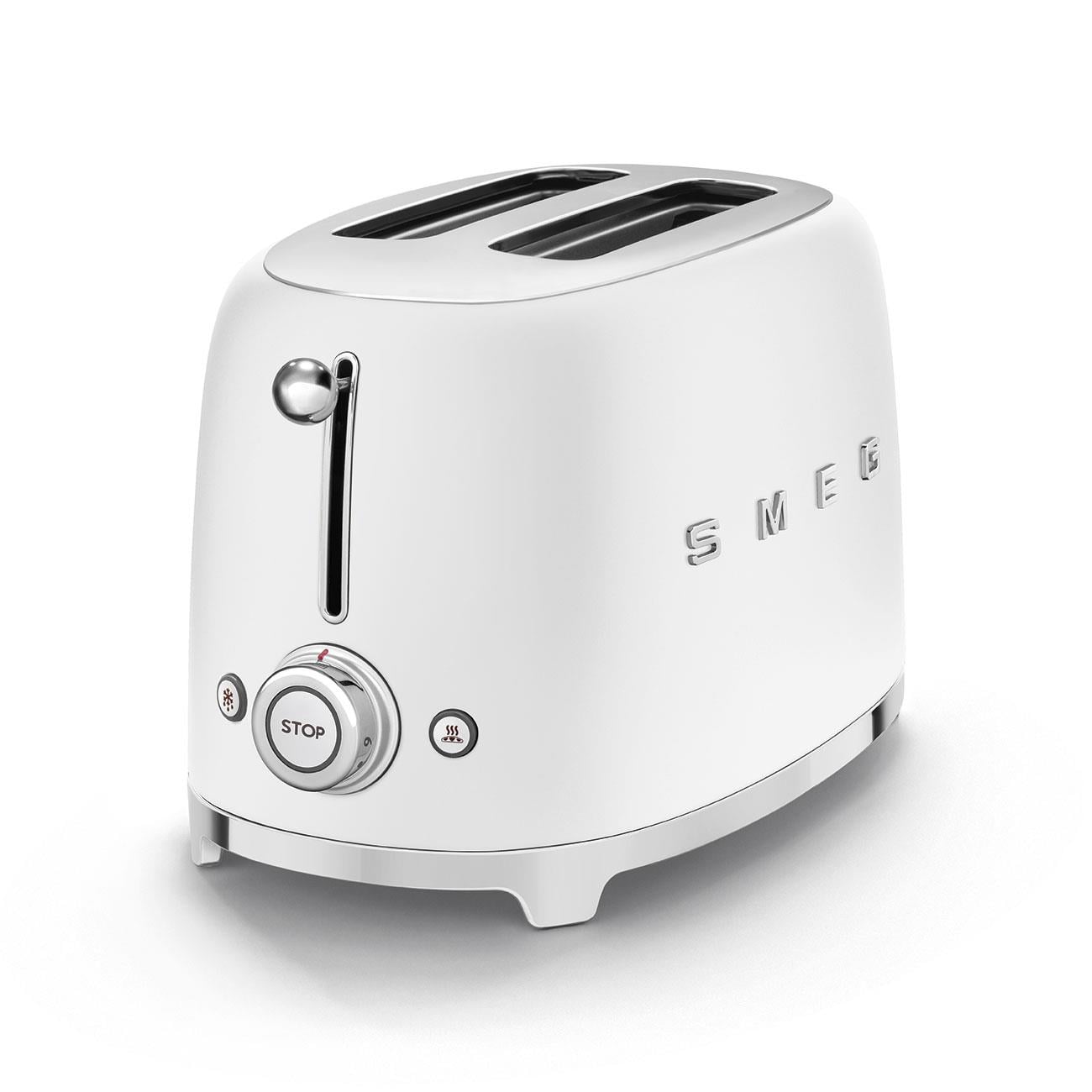 SMEG 2 Dilim Tost Makinesi Beyaz - 2 Dilim 6 Seviye