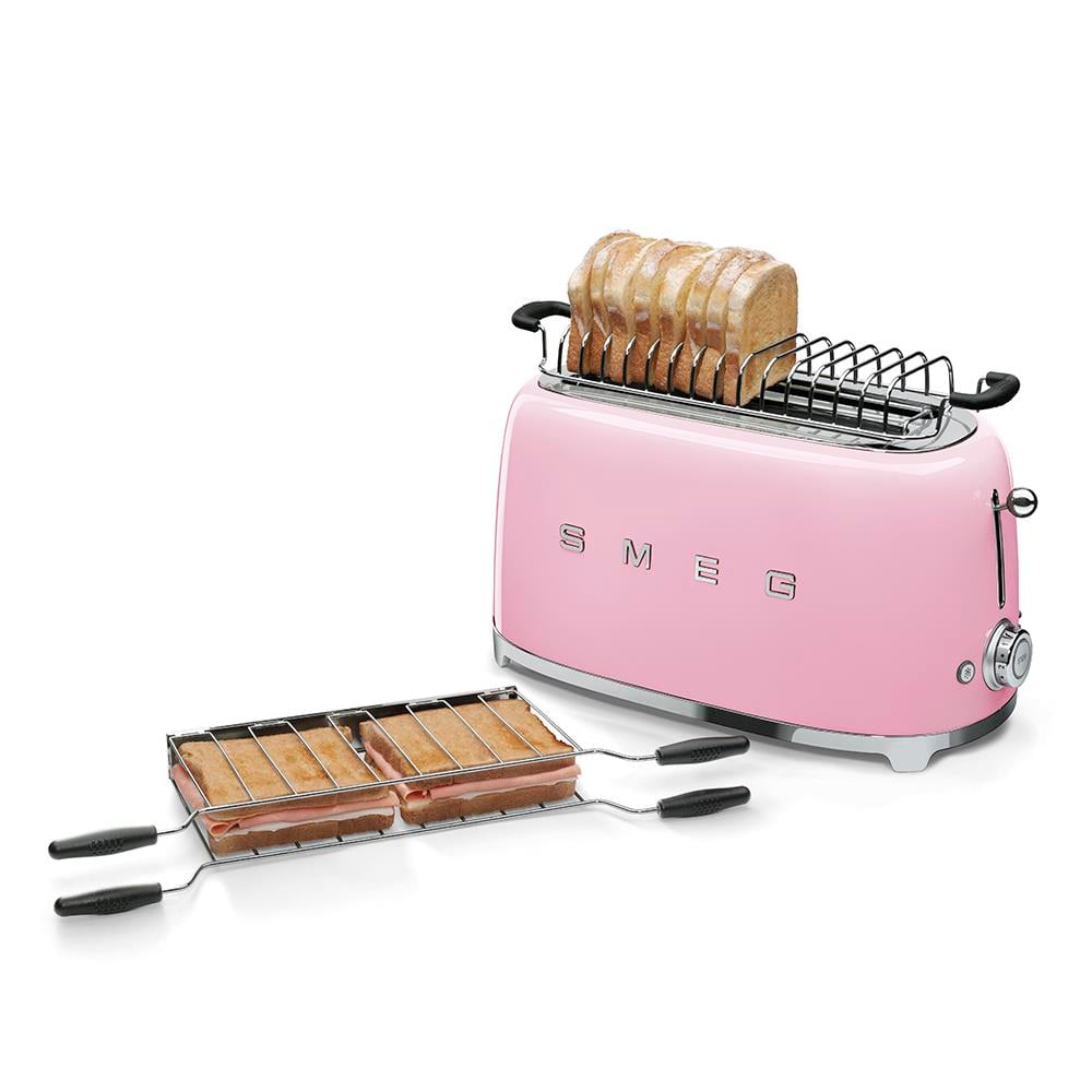 SMEG 4 Dilim Tost Makinesi Beyaz - 4 Dilim 6 Seviye