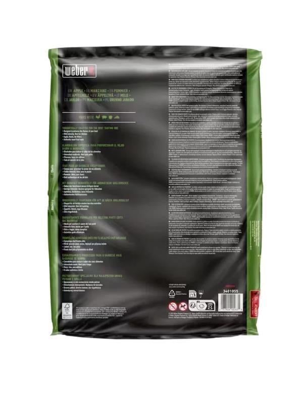 Weber Apple All‑Natural Hardwood Pellets – %100 Elma Ağacı Pellet, 8 kg Torba (Model: 3401055)