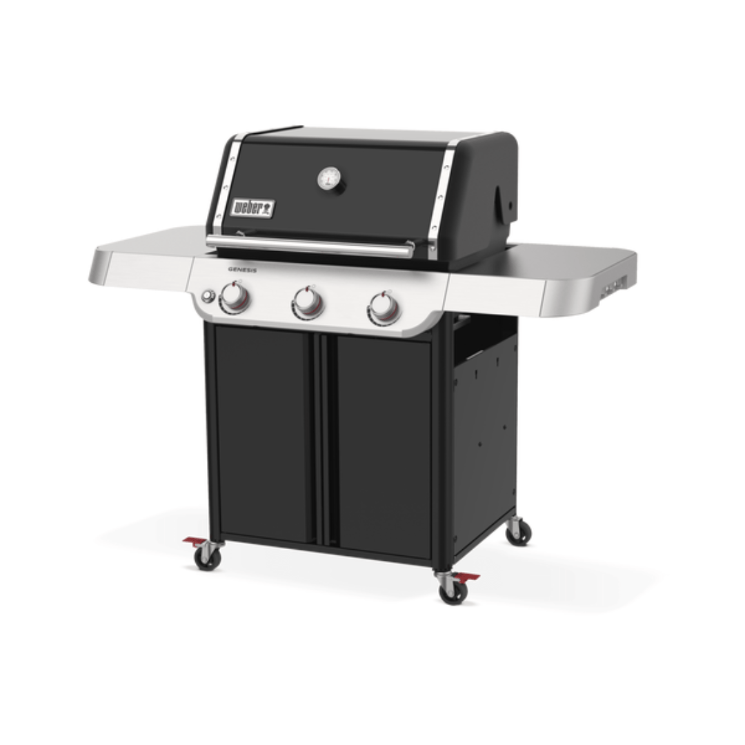 Weber Genesis® E-315 Siyah Gazlı Barbekü – 3 Brülör, Geniş Pişirme Alanı