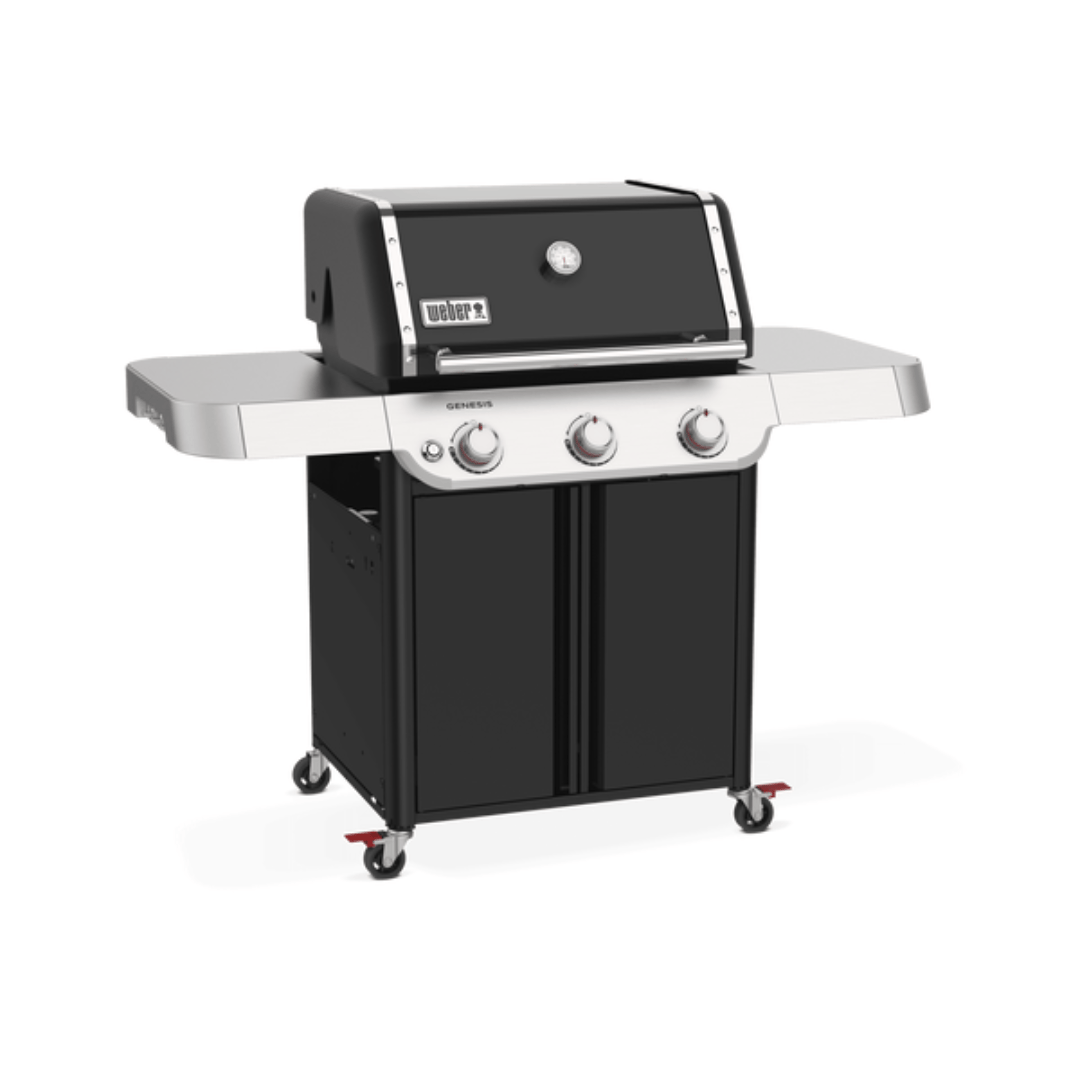 Weber Genesis® E-315 Siyah Gazlı Barbekü – 3 Brülör, Geniş Pişirme Alanı