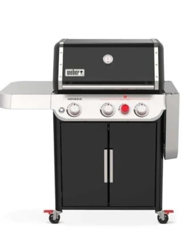 Weber Genesis® E-325s Siyah Gazlı Barbekü — 3 Brülör | XL Sear Zone | Side Shelves