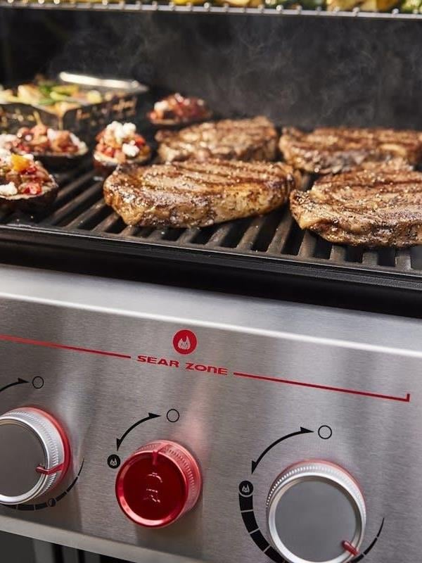 Weber Genesis® E-335 Siyah Gazlı Barbekü – 3 Brülör | XL Sear Zone | Side Burner
