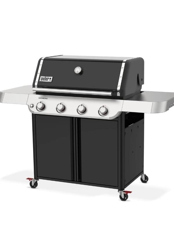 Weber Genesis® E-415 Siyah Gazlı Barbekü – 4 Brülör, Geniş Pişirme Alanı