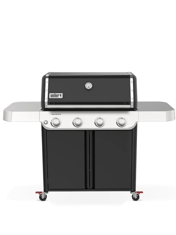 Weber Genesis® E-415 Siyah Gazlı Barbekü – 4 Brülör, Geniş Pişirme Alanı