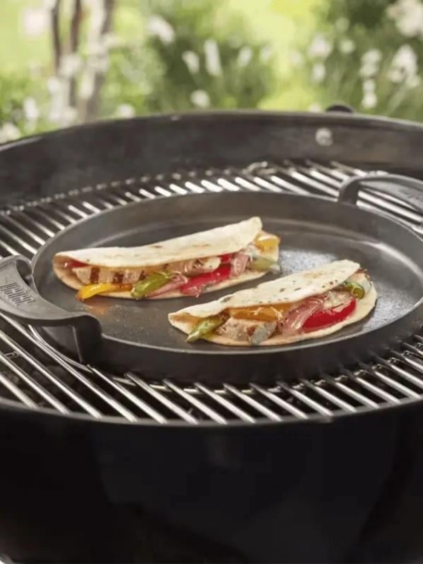 Weber Gourmet BBQ System Griddle 7421 Porcelain-enameled Cast Iron | Çok Yüzeyli Plancha | GBS™ Uyumlu