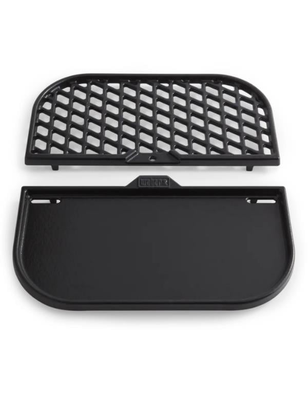 Weber Grill & Griddle Station 8858 – Gourmet BBQ System Porcelain-emaye kaplı döküm | İki yüzeyli ızgara & plancha kombinasyonu