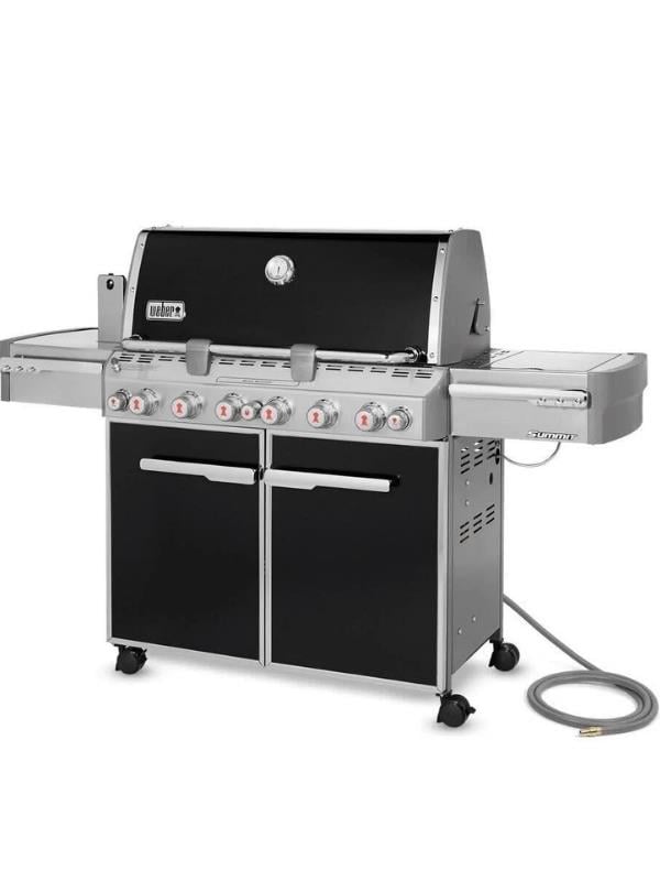 Weber Summit® E-670 Siyah Gazlı Barbekü – 6 Brülör + Sear / Tütsü / Rotisserie
