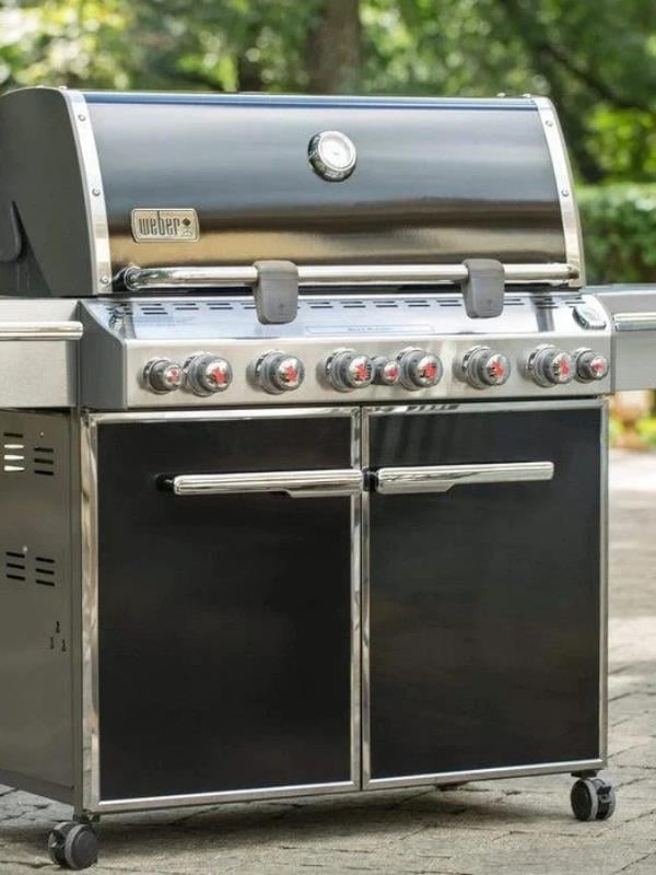 Weber Summit® E-670 Siyah Gazlı Barbekü – 6 Brülör + Sear / Tütsü / Rotisserie