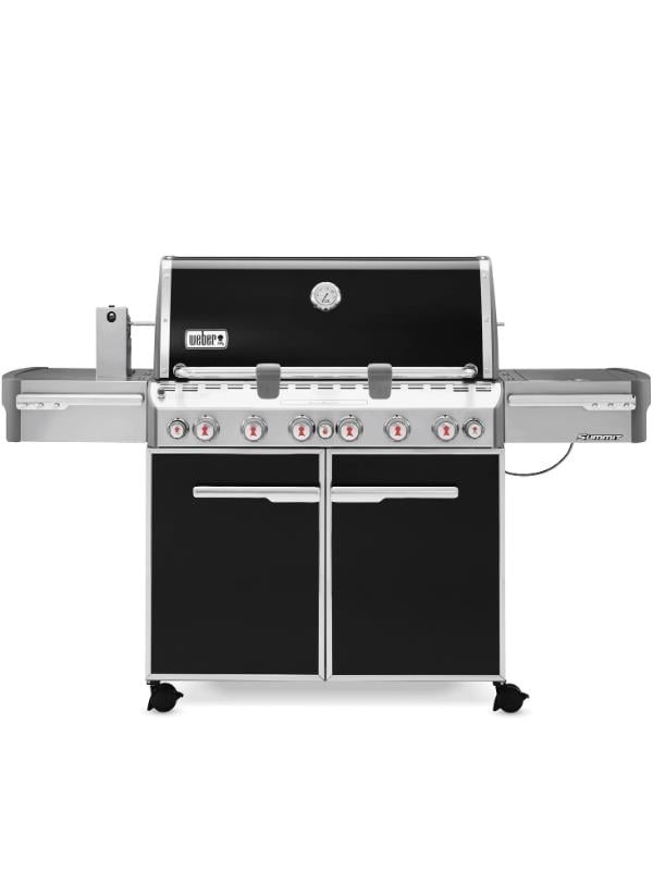 Weber Summit® E-670 Siyah Gazlı Barbekü – 6 Brülör + Sear / Tütsü / Rotisserie