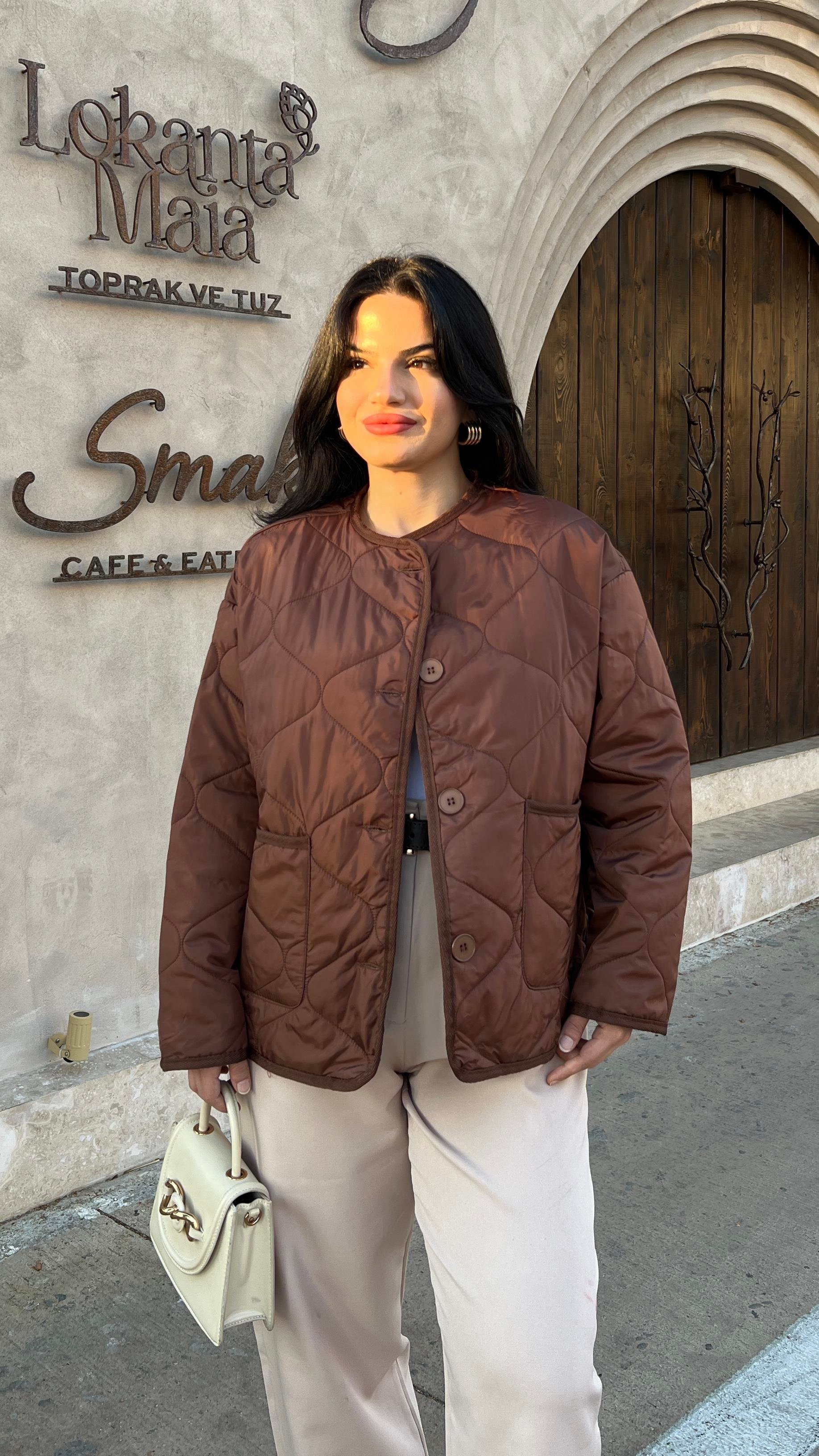 KAHVERENGİ KAPİTONE CEKET