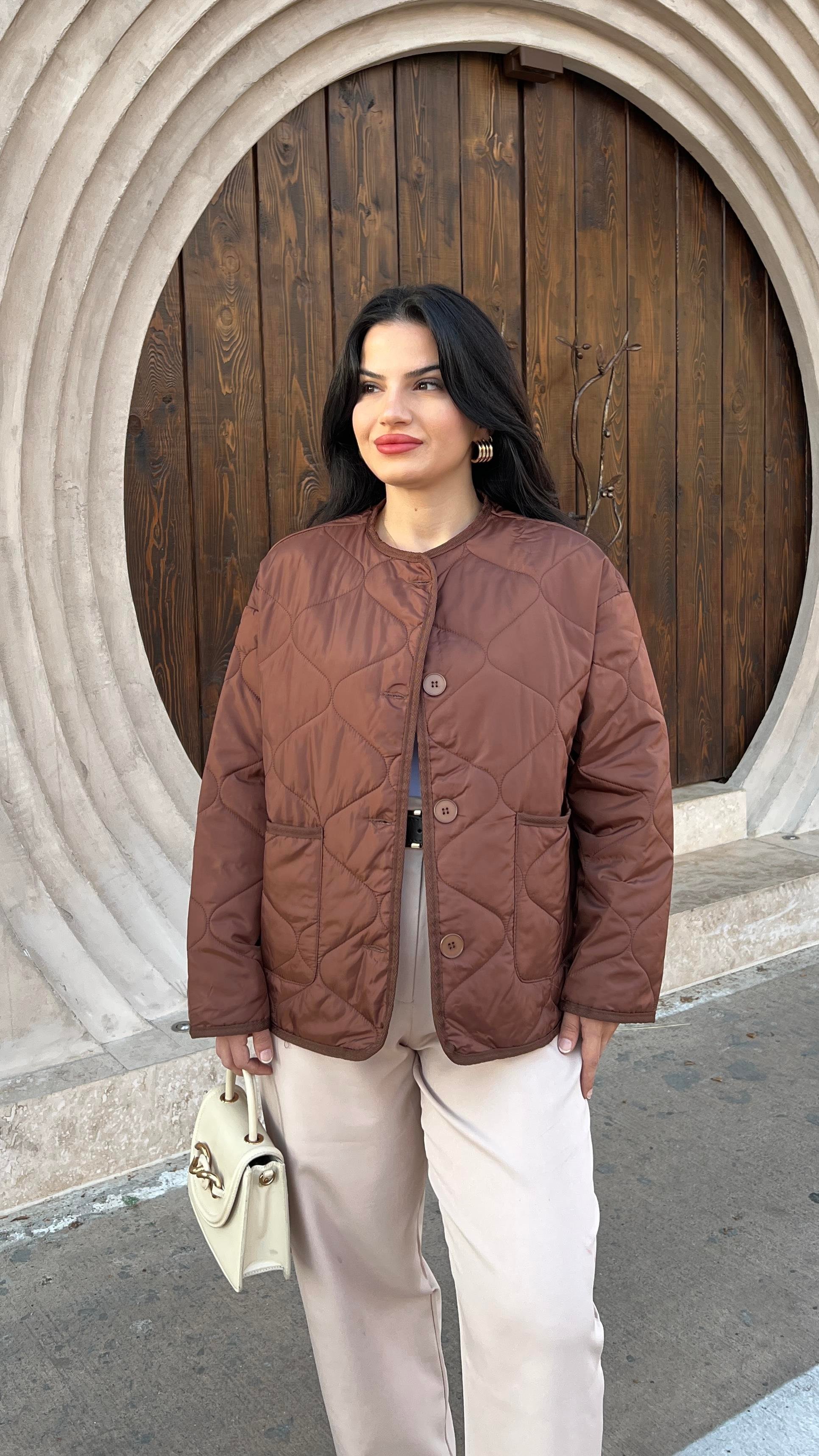 KAHVERENGİ KAPİTONE CEKET