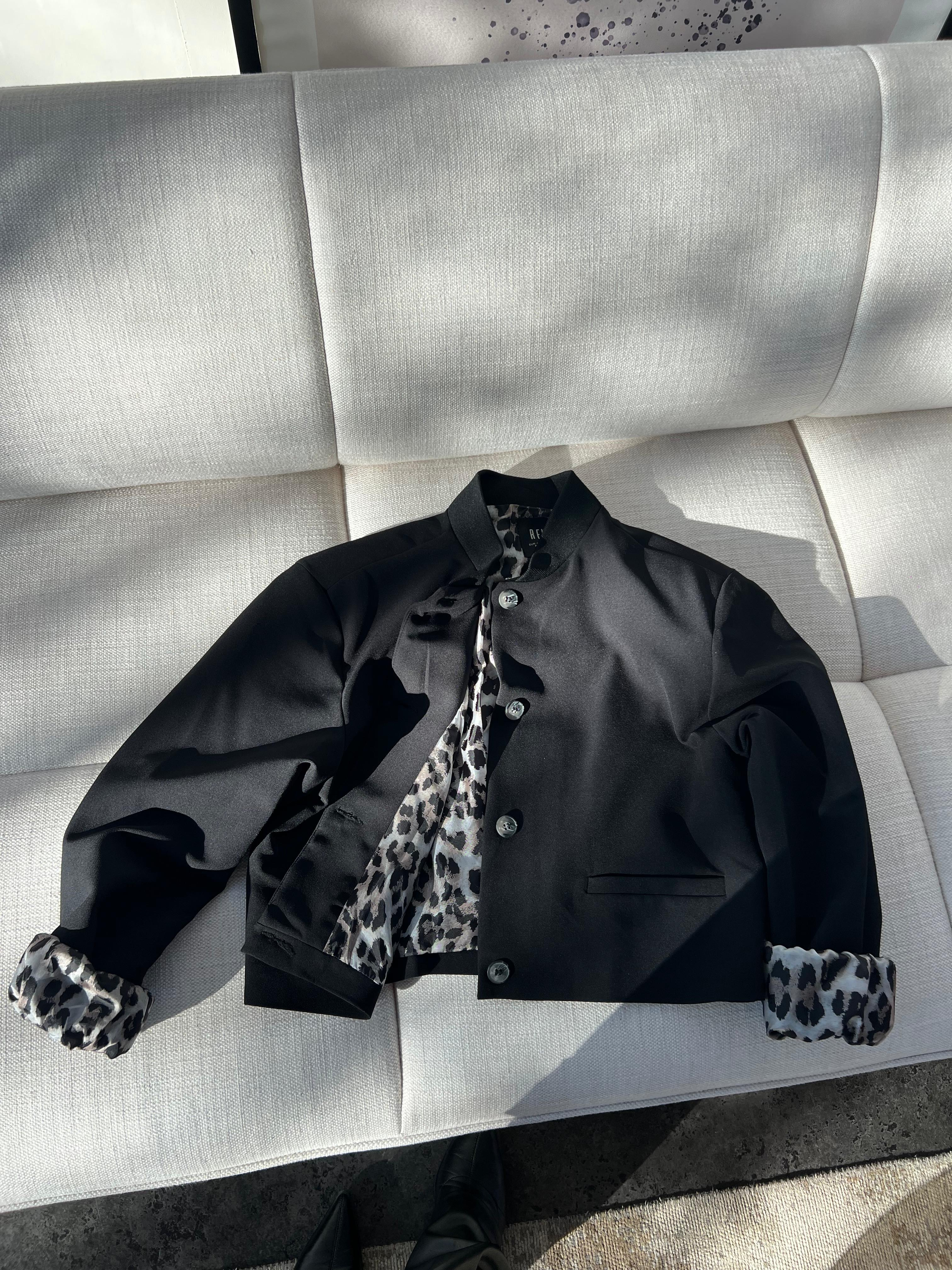 LEOPAR DETAYLI BOMBER