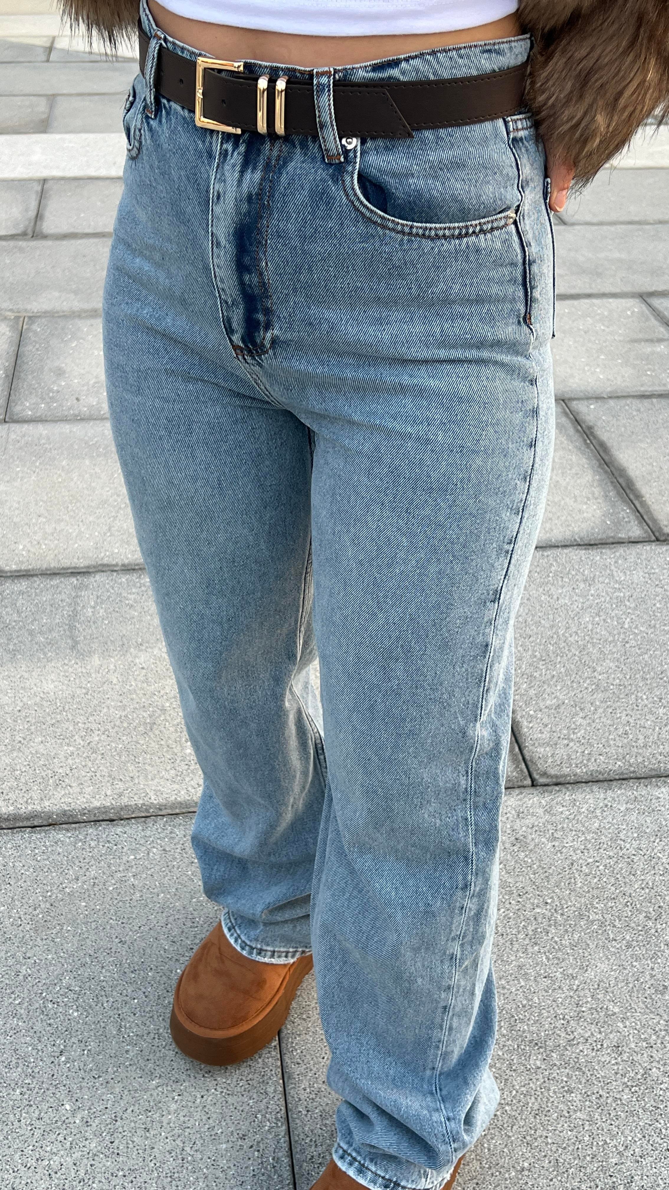 MAVİ YÜKSEL BEL STRAIGHT JEAN