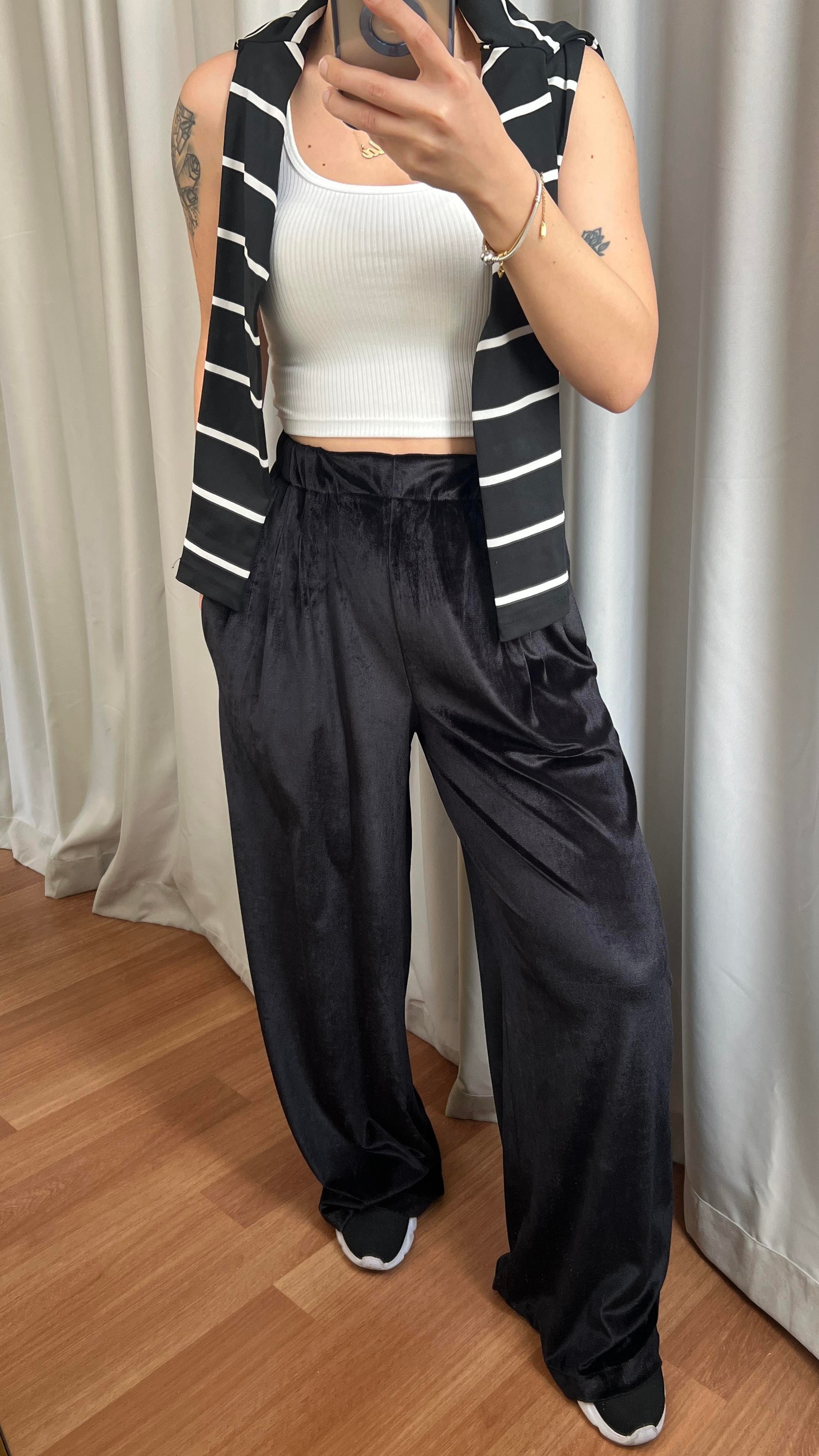 SİYAH KADİFE PANTOLON