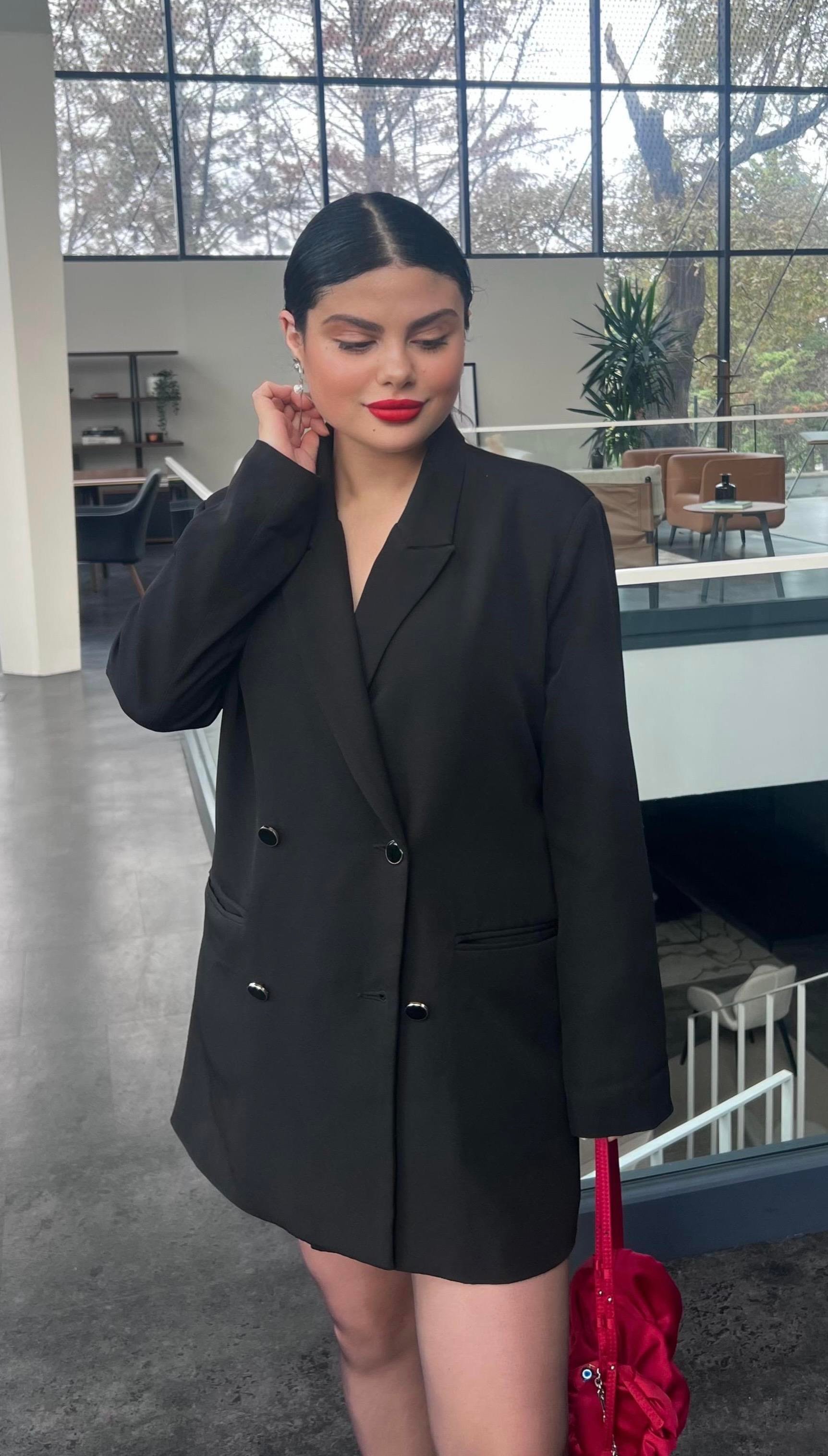 SİYAH OVERSİZE BLAZER CEKET