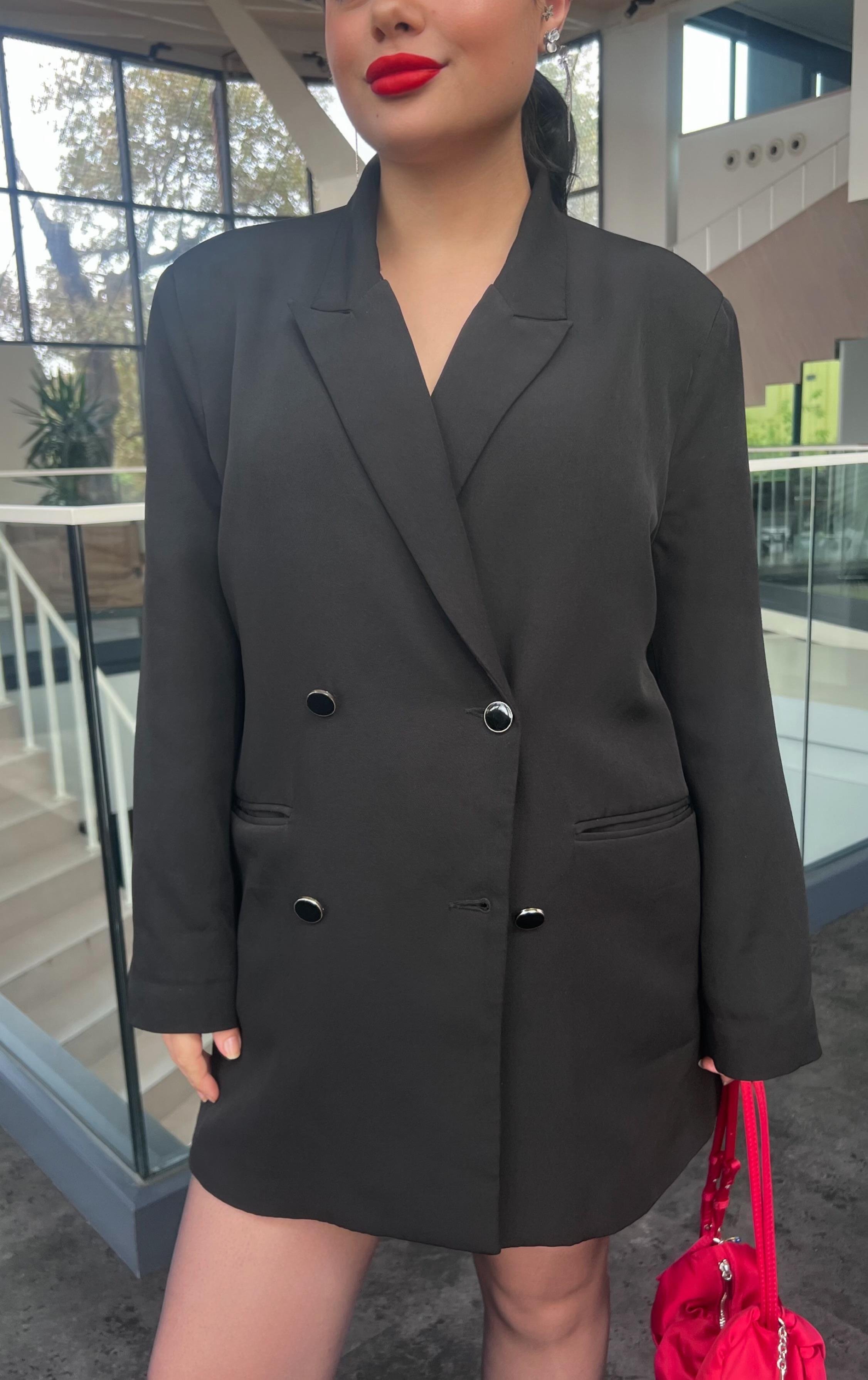 SİYAH OVERSİZE BLAZER CEKET
