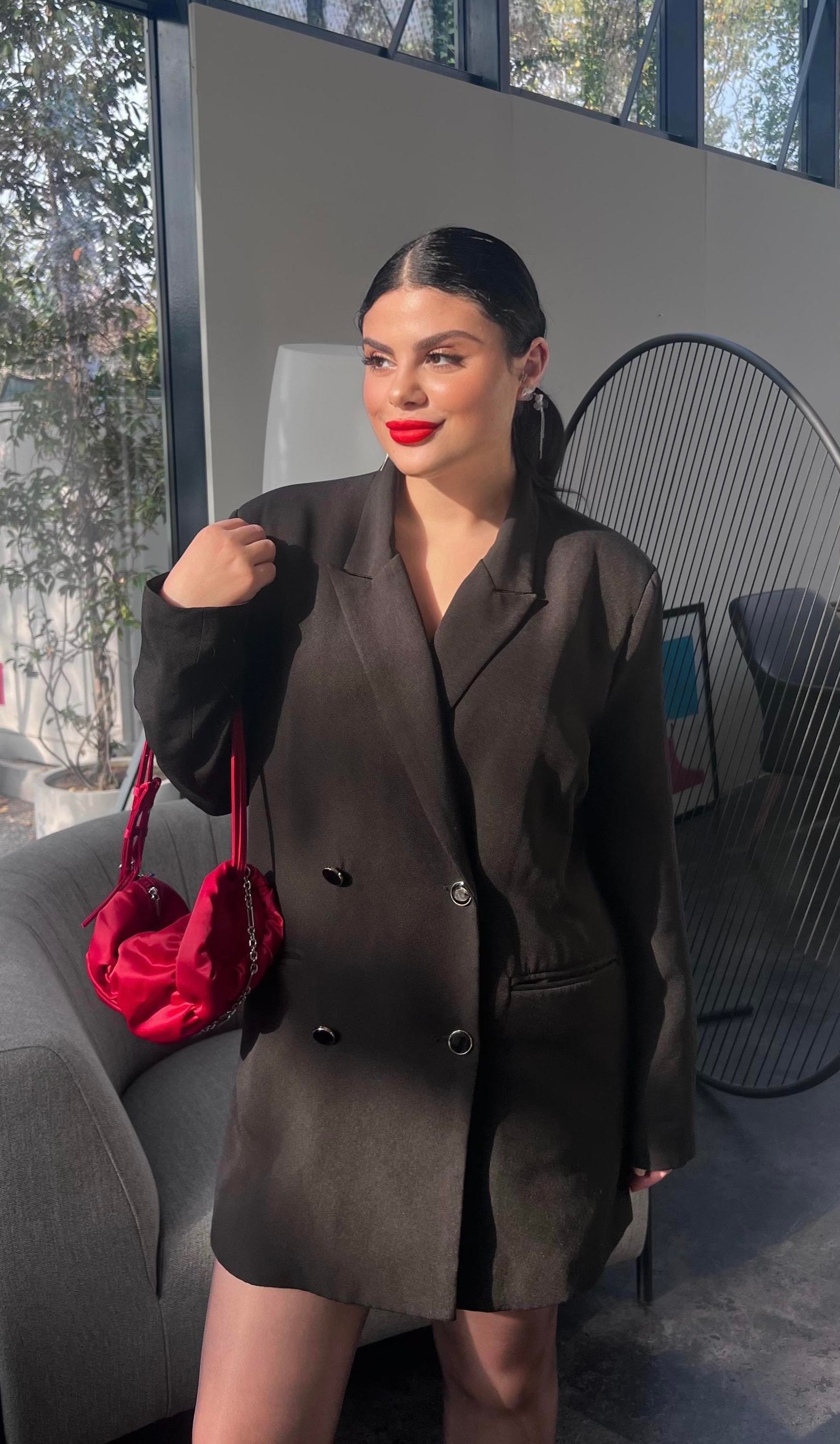 SİYAH OVERSİZE BLAZER CEKET