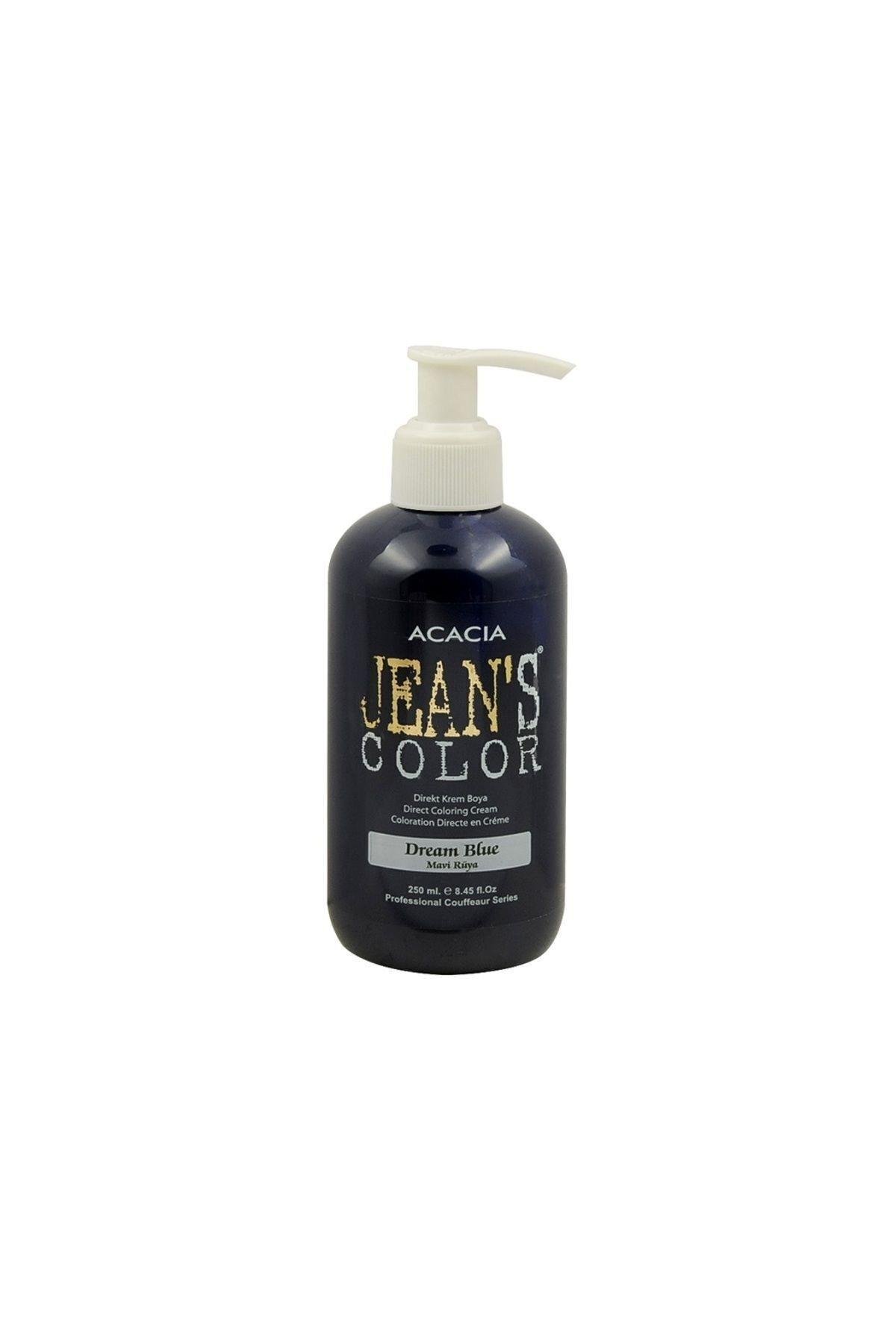 Acacia Jean's Color Amonyaksız Renkli Saç Boyası Mavi Rüya 250 ml . Dream Blue Hair Dye 8680114782850