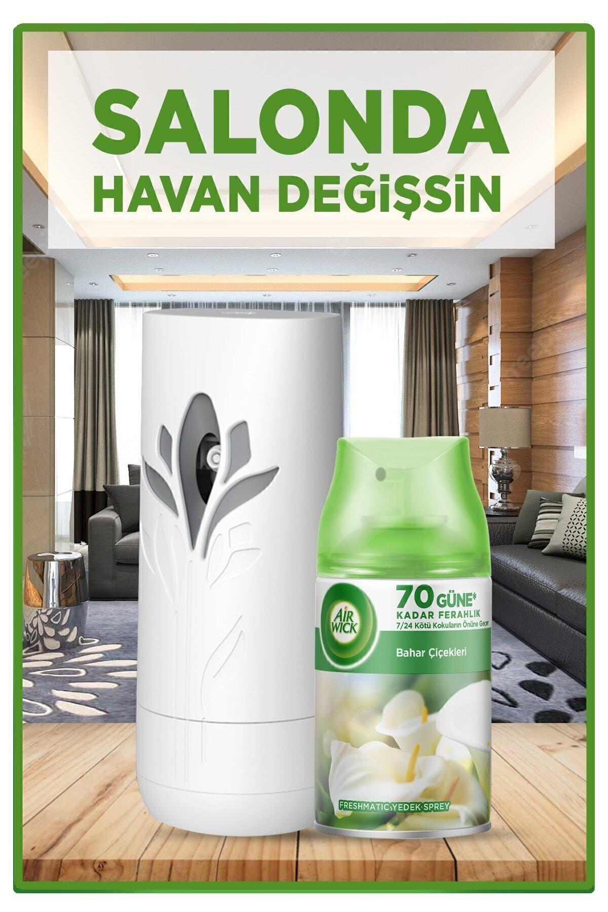 Air Wick Oda Kokusu Freshmatik, Otomatik Sprey Makine + Bahar Çiçekleri Yedek Sprey 250 ml