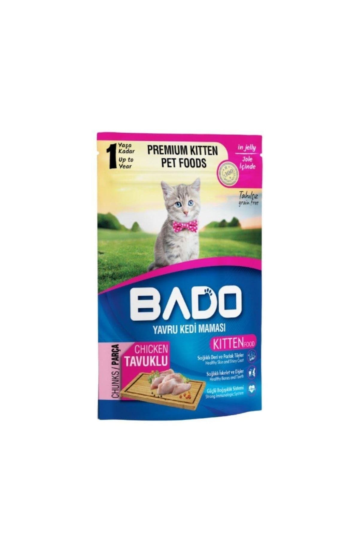 Bado Yavru Kedi Yaş Mama Parça Tavuk Etli 85 Gr